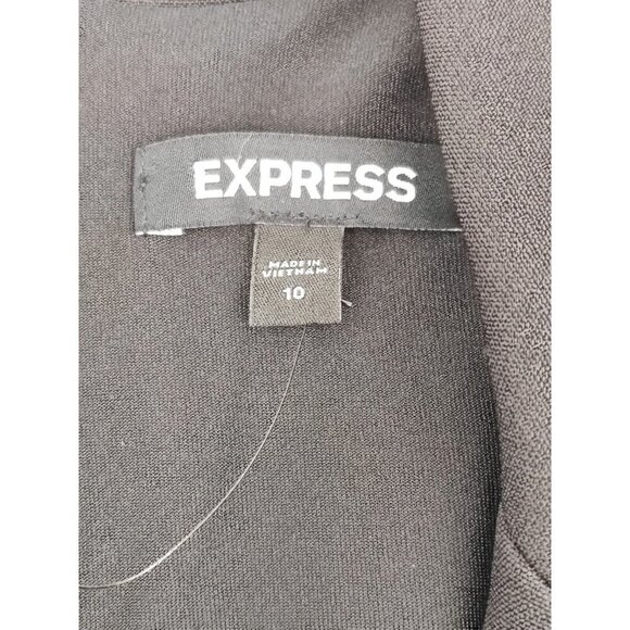 Express Women's Tuxedo Long Sleeve Blazer Black Pants & Jumpsuits Size 10 - Picture 3 of 11